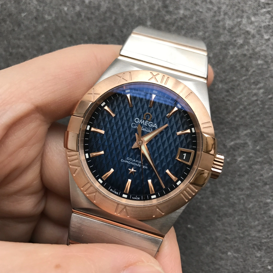 Versatile CBD Factory Omega Constellation Co-Axial 38mm Two-Tone Blue Pattern Dial (123.20.38.21.03.001) 1:1 Super Clone – DD8500 Movement 321